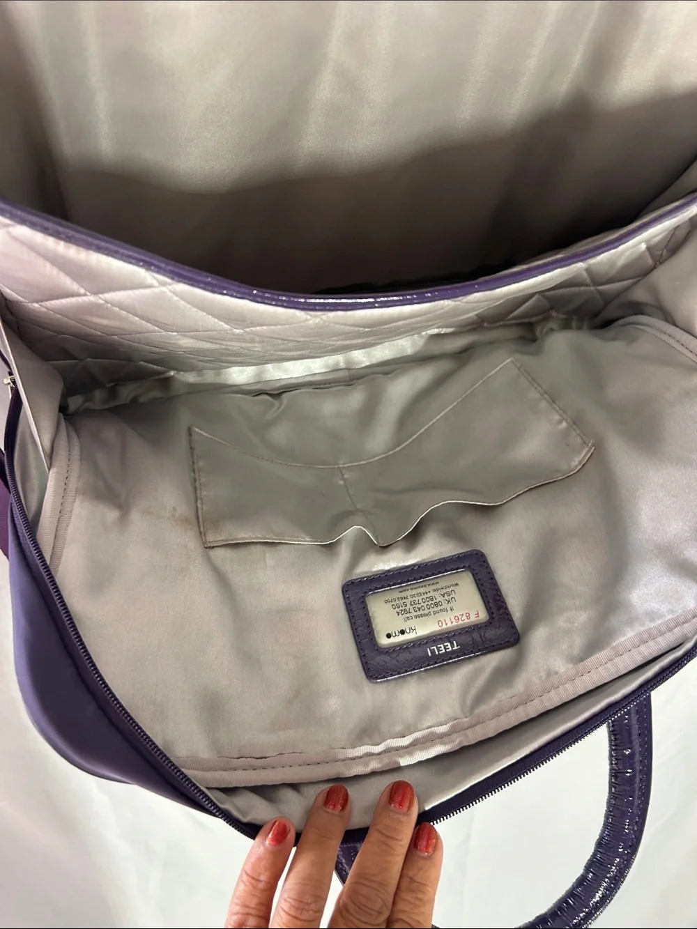 Quilted Purple Laptop Bag for Women - Stylish Carry Case